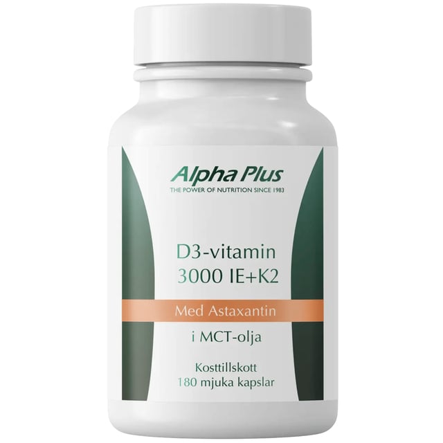 Alpha Plus D3 vitamin 3000 IE + K2 180 kapslar