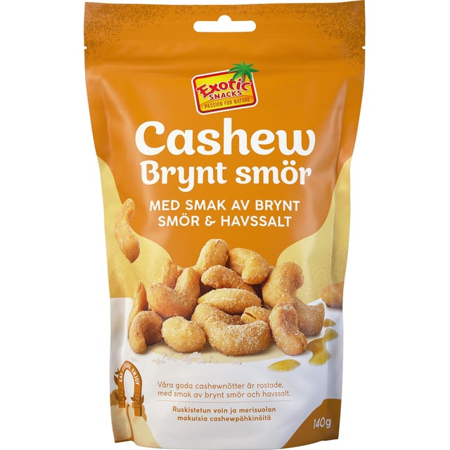 Exotic Snacks Cashew Brynt Smör & Havssalt 140 g