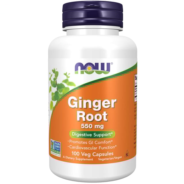 NOW Ginger 550 mg 100 vegkapslar