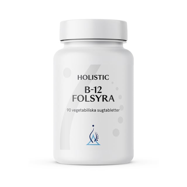 Holistic B-12 Folsyra 90 vegetabiliska sugtabletter