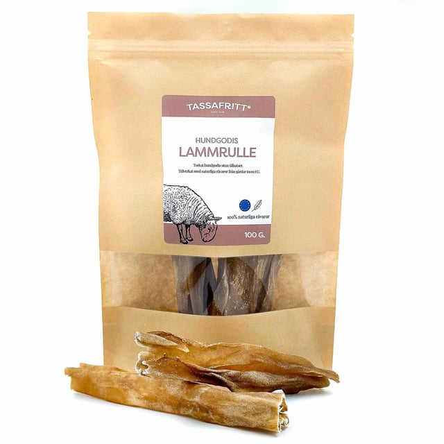 Tassafritt Lamm Tuggrulle 15 cm 100g