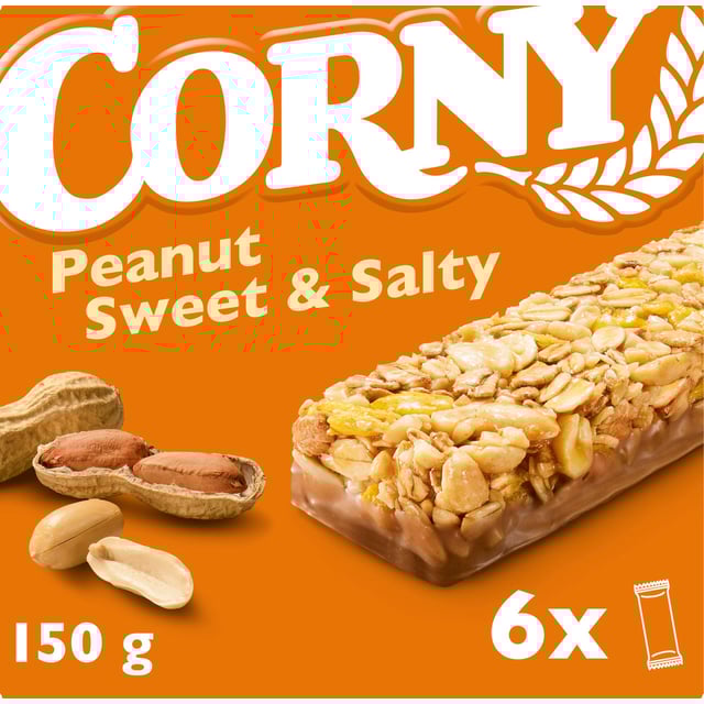 Corny Peanut Müslibar Sweet & Salty 150 g 6-pack