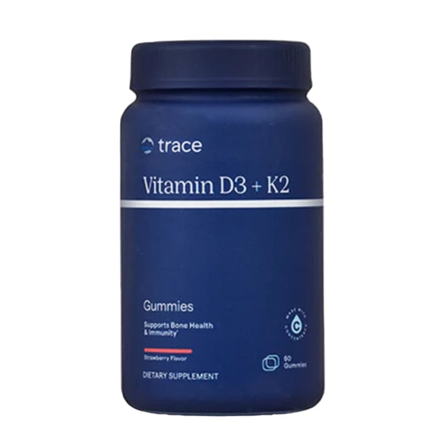 Trace Minerals Vitamin D3 + K2 Strawberry 60 tuggtabletter
