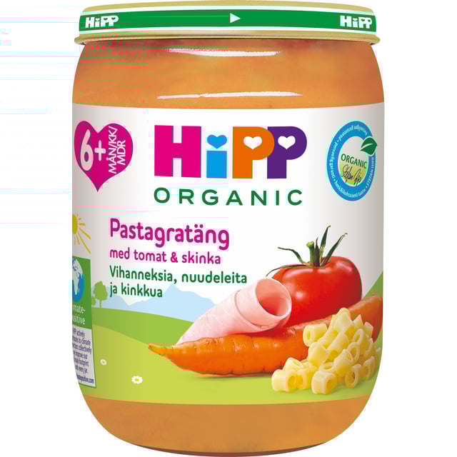 Hipp Pastagratäng med tomat och skinka 6+ månader 190g