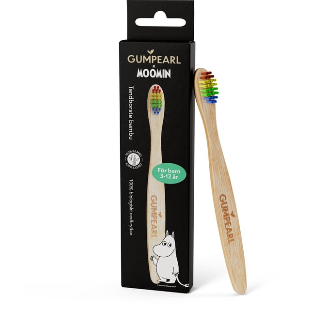 Gumpearl x Moomin Tandborste Bambu Barn 1 st