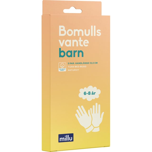 Millu Bomullsvante Barn 6-8 år 2 par