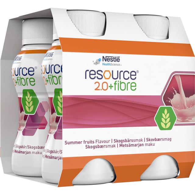 Nestlé Resource 2.0+Fibre Skogsbär 4 x 200 ml