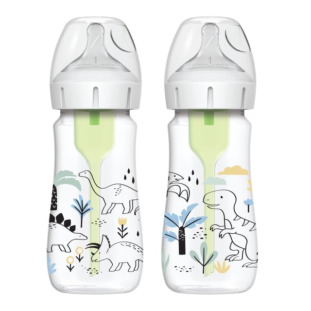 Dr.Brown WideNeck Options+ 270ml  Dino Designs 2 pack