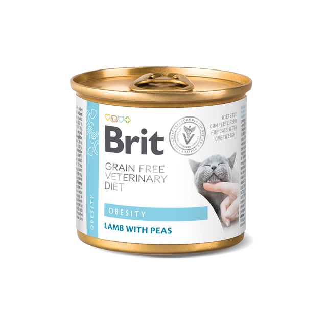 Brit Veterinary Diet Brit Grain-Free Vet Diet Cat Cans Obesity 200 g