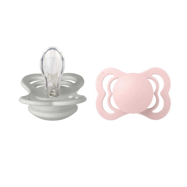 BIBS Supreme Silicone 0+ månader Size 1 Haze/Blossom 2 st