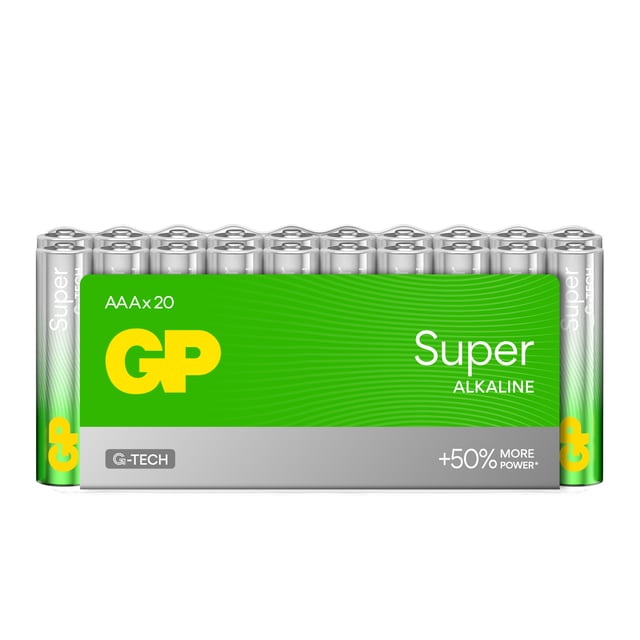 GP Super Alkaline 24A-S20 LR03 AAA Batterier 20 st