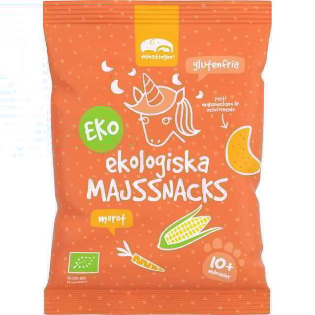 Minstingen Ekologiska Majssnacks Morot 20 g