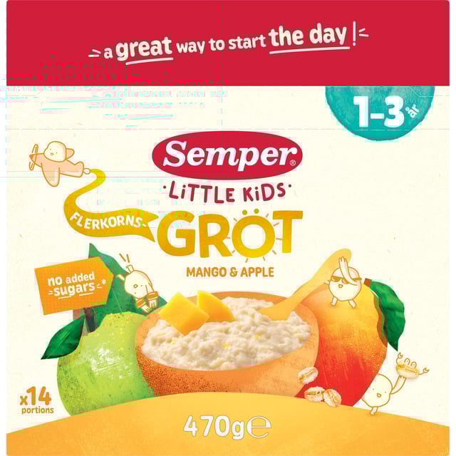 Semper Flerkornsgröt Apple/Mango 1-3 år