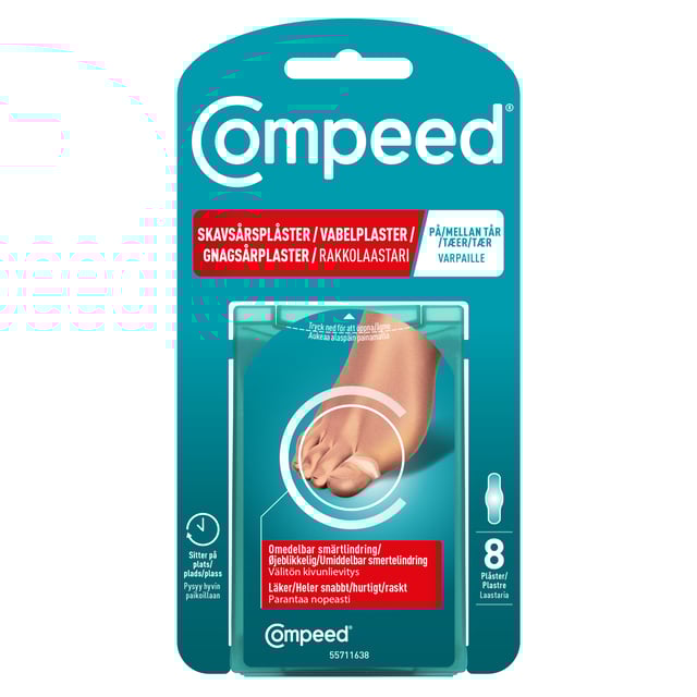 COMPEED Skavsårsplåster On Toes Tår 8 st