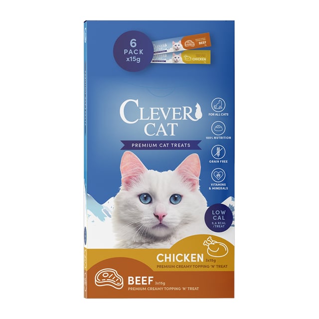 Clever Cat Creamy Cat Chicken/Beef 6-pack