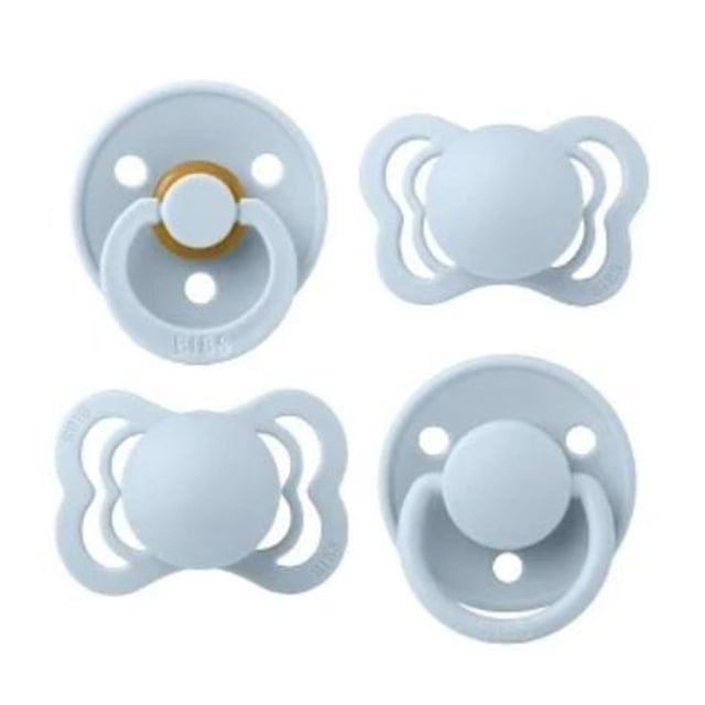 BIBS Pacifiers Try-it collection Size 1 Baby Blue