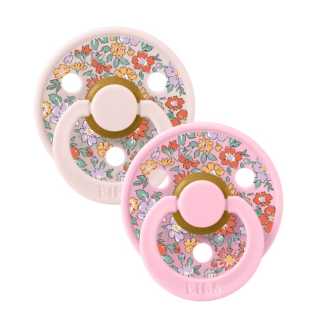 BIBS x Liberty Pacifier Colour Oscar Meadow Latex 6+ månader Size 2 Petal Mix 2 st