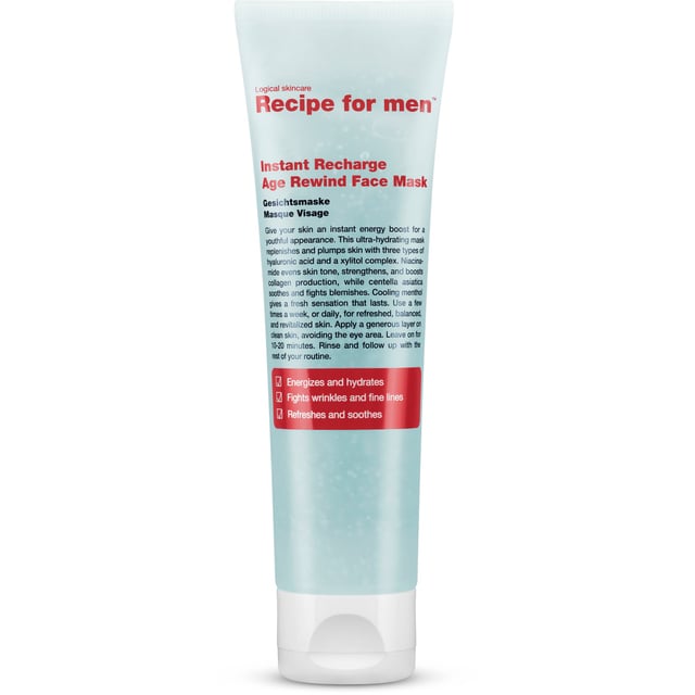 Recipe for men Instant Recharge Age Rewind Face Mask 100 ml