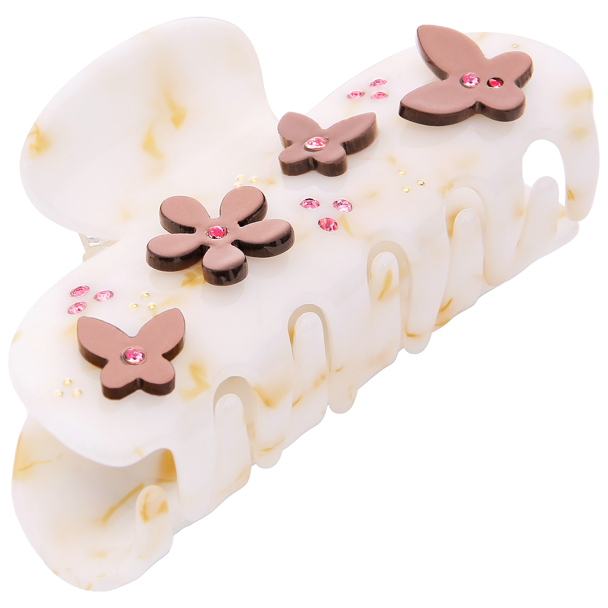 By Lyko Hair Claw Acrylic Creamy Flower