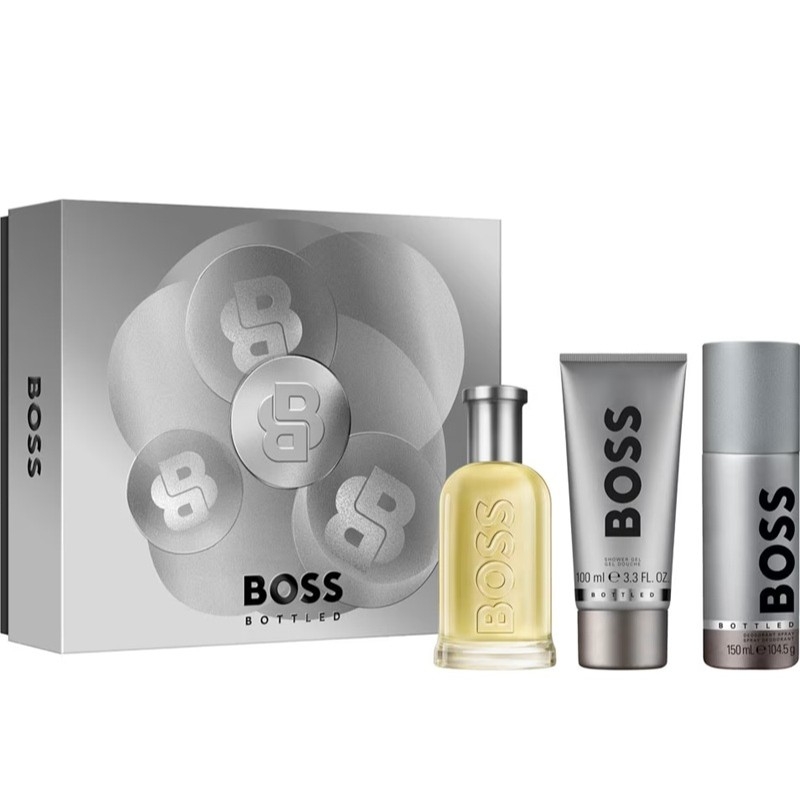 Giftset Hugo Boss Bottled Edt 100ml + Shower Gel 100ml + Deospray 150ml