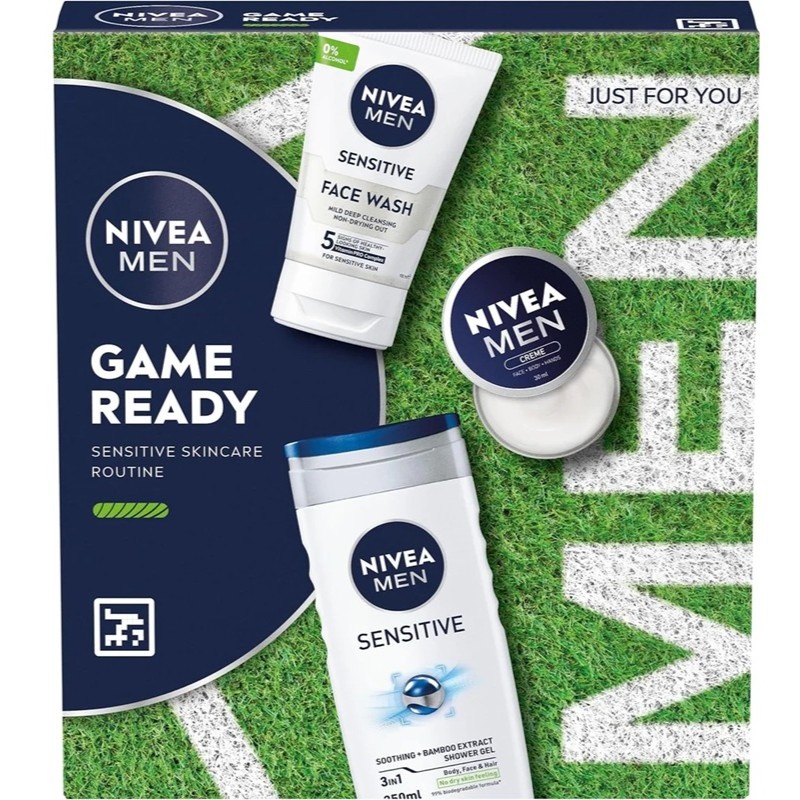 Giftset Nivea Men Game Ready Sensitive Skin 3pcs