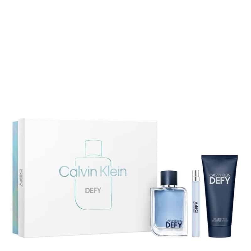 Giftset Calvin Klein Defy Edt 100ml + Hair & Body Wash 100ml + Edt 10ml