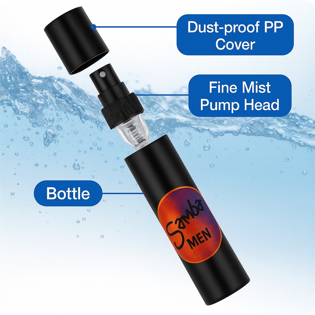 Samba for Men Vial Edt 2ml - återfyllningsbar sprayflaska.