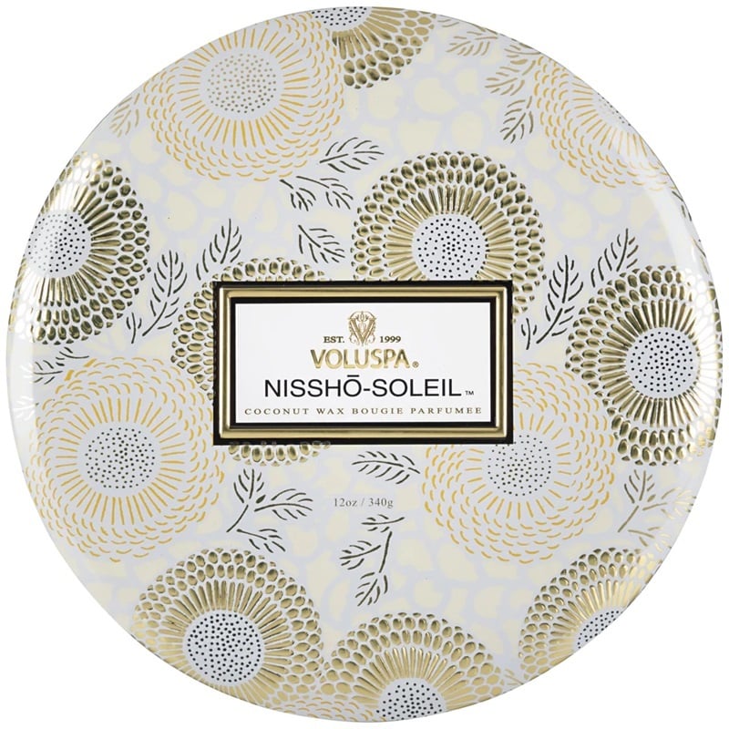 Voluspa 3-Wick Candle Decorative Tin Nissho Soleil 340g