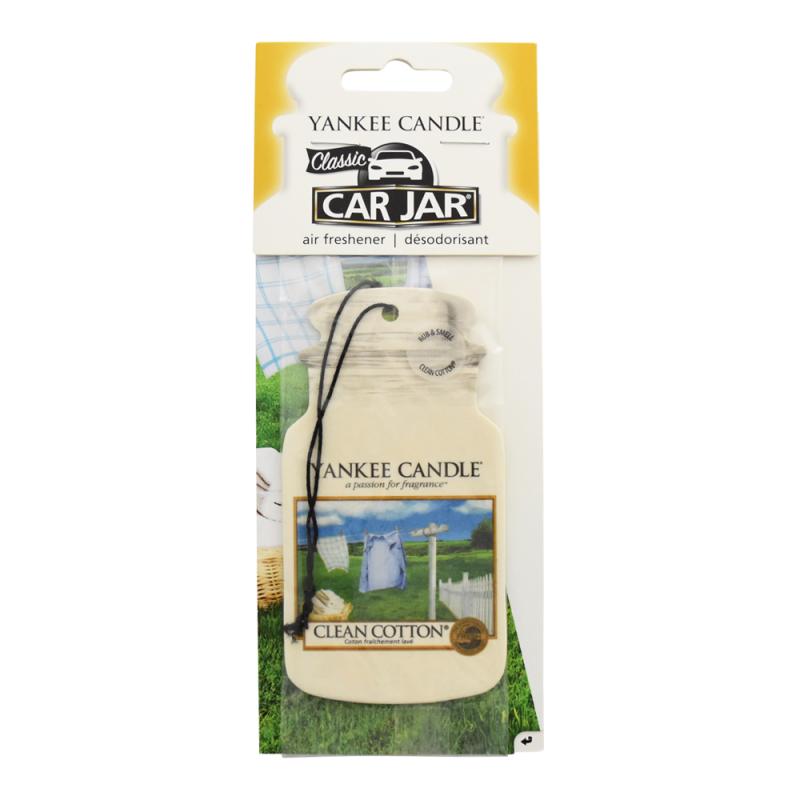 Yankee Candle Car Jar Air Freshener Clean Cotton
