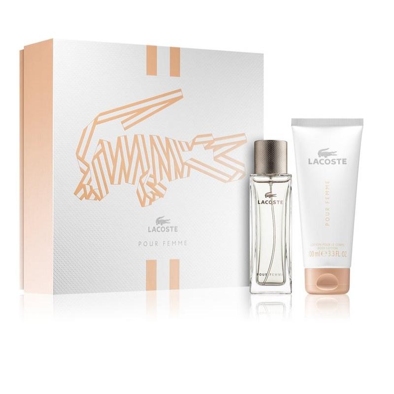 Giftset Lacoste Pour Femme Edp 50ml + Body Lotion 100ml