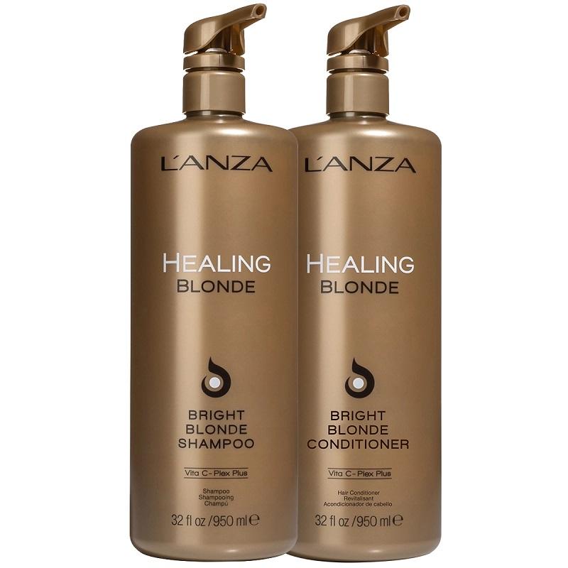 L'anza Healing Blonde Bright Blonde Shampoo + Conditioner 1900ml