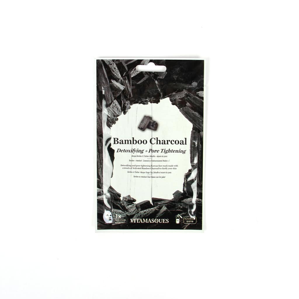 Vitamasques Bamboo Charcoal (1 pc) Detoxifying + Pore Tightening