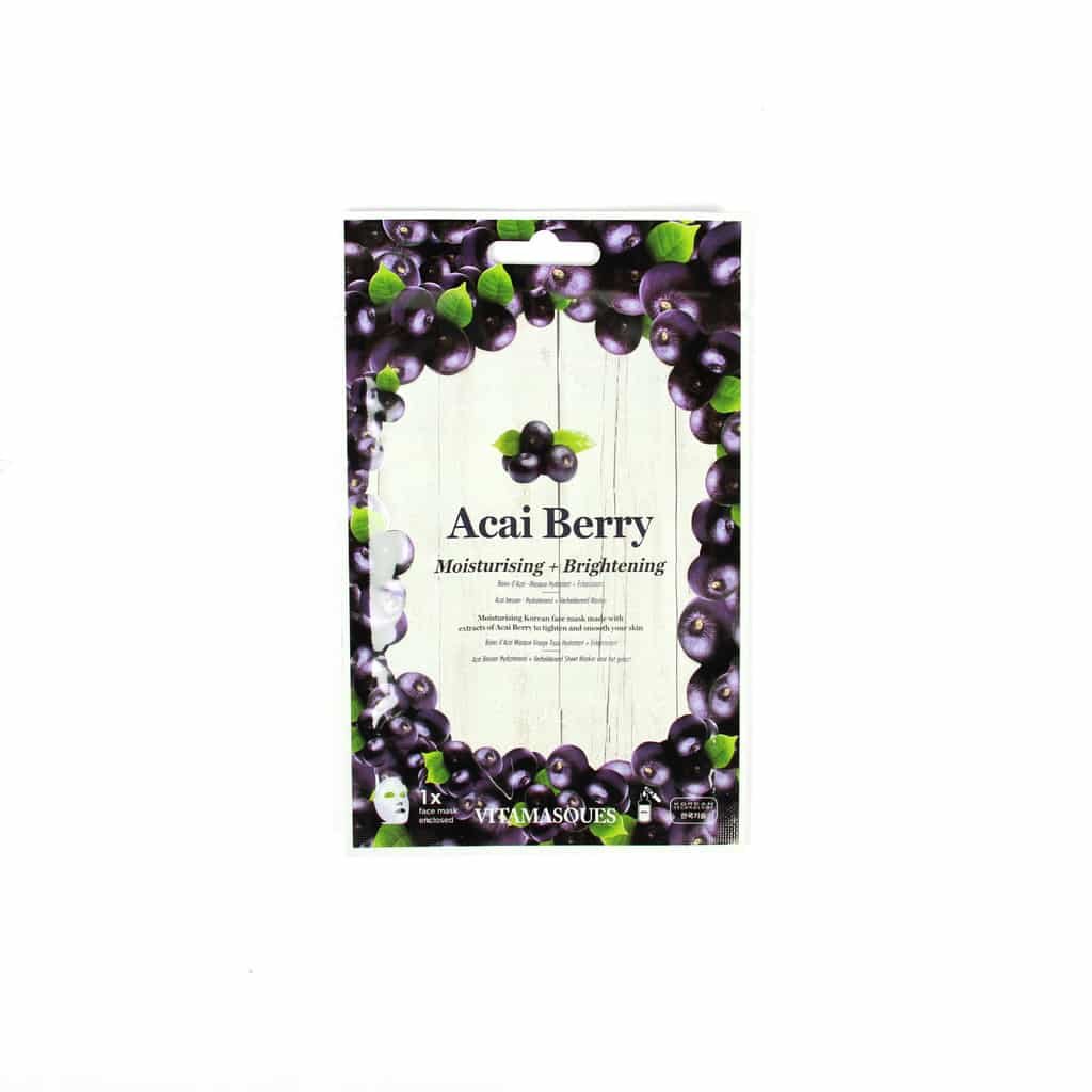 Vitamasques Acai Berry (Box of 4) Moisturising + Brightening