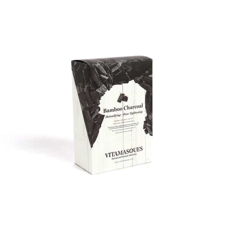 Vitamasques Bamboo Charcoal (Box of 4) Detoxifying + Pore Tightening