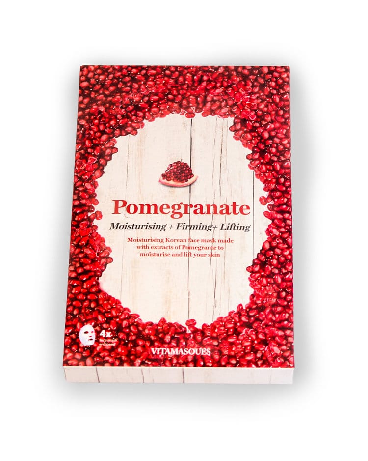 Vitamasques Pomegranate (Box of 4) Moisturising + Firming + Lifting
