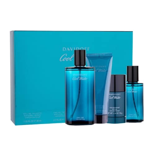 Giftset Davidoff Cool Water Edt 125ml+ Edt 40ml + Dst 75ml + SG 75ml