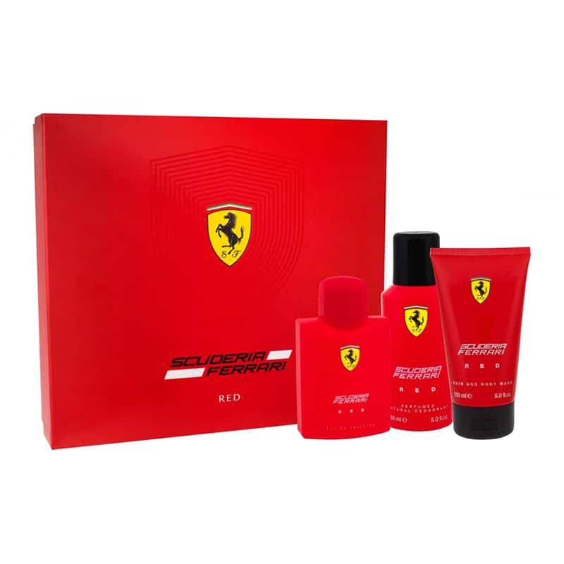 Giftset Ferrari Scuderia Ferrari Red Edt 125ml + SG 150ml + DSP 150ml