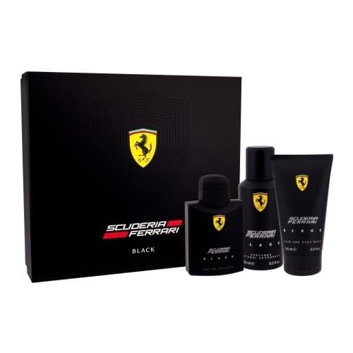 Giftset Ferrari Scuderia Ferrari Black Edt 125ml + SG 150 ml + DST 150ml