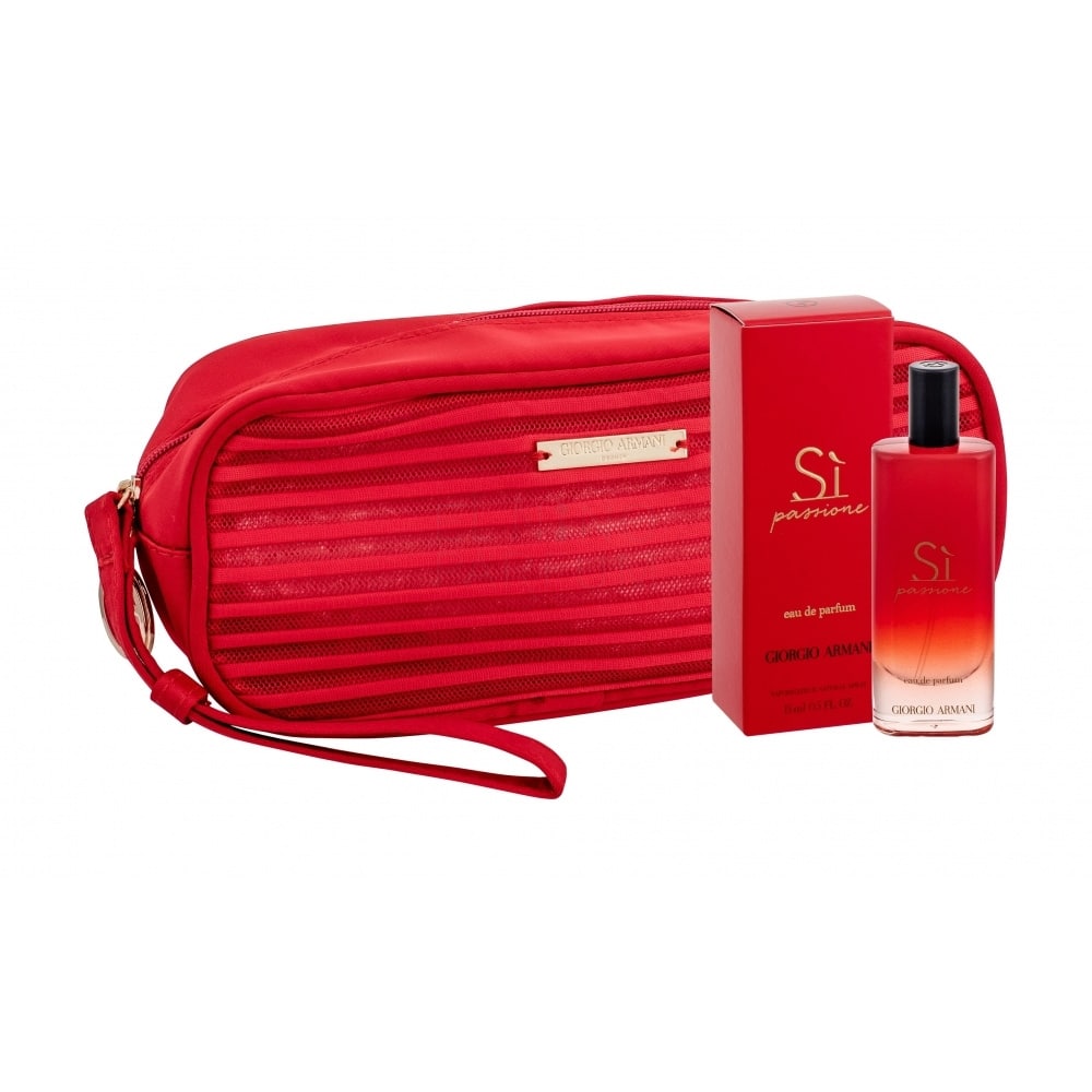 Giftset Giorgio Armani Si Passione Edp 15ml + Cosmetic Bag