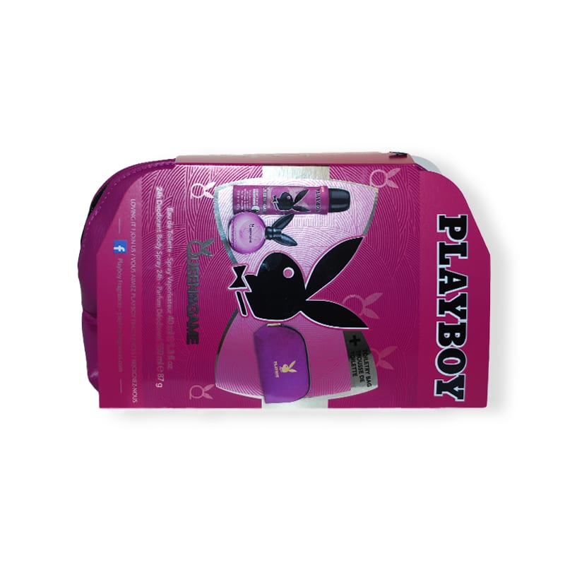 Giftset Playboy Queen Of The Game Edt 40ml + DSP 150ml + TBAG