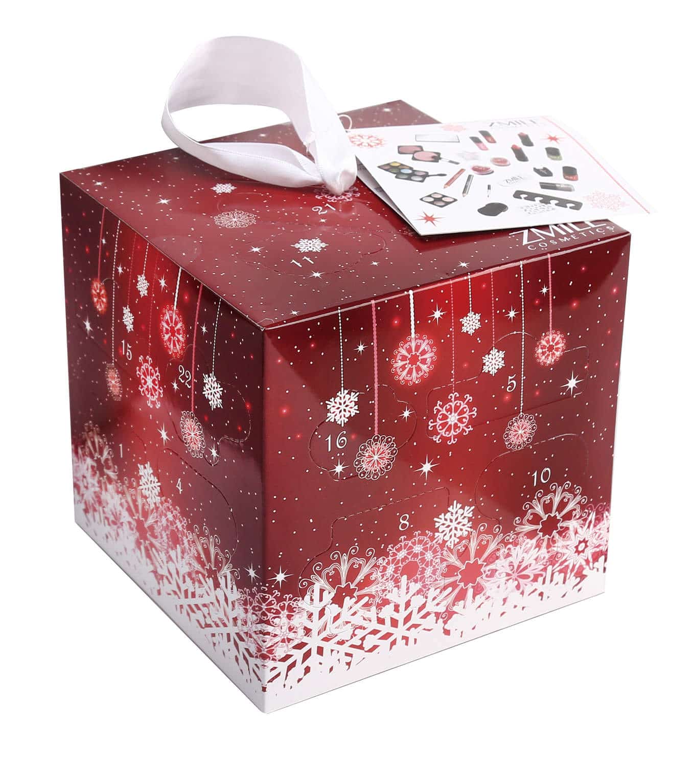 Zmile Cosmetics Advent Calendar Cube Red