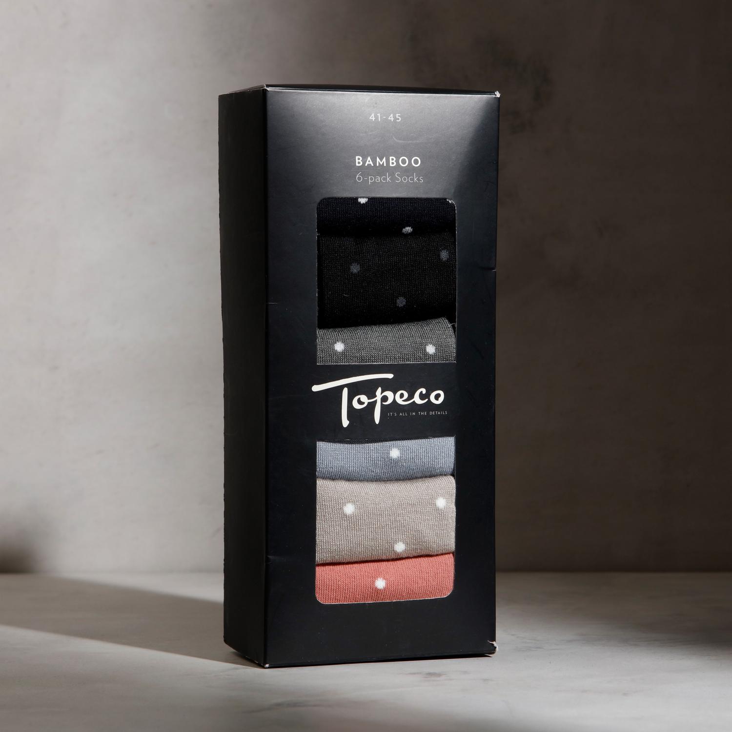Topeco Bamboo Socks Dots 6-pack