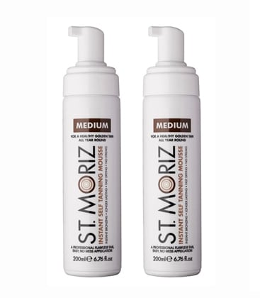 2-pack St Moriz Instant Self Tanning Mousse Medium 200ml