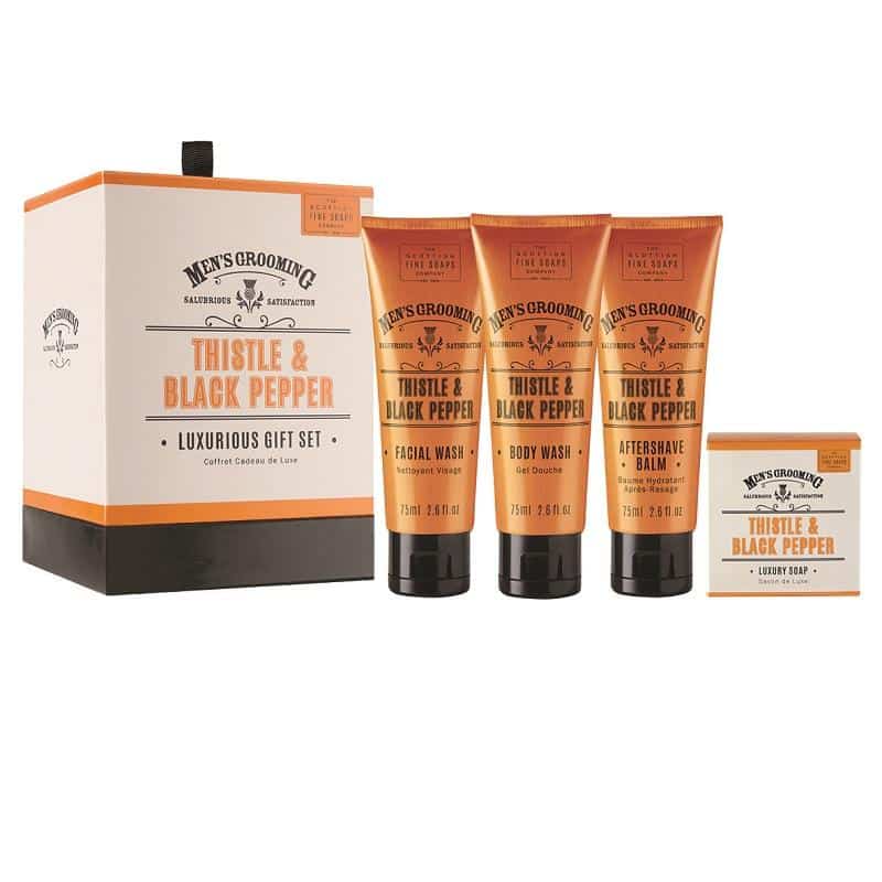 Giftset Scottish Fine Soaps Thistle & Black Pepper Luxurious Gift Set