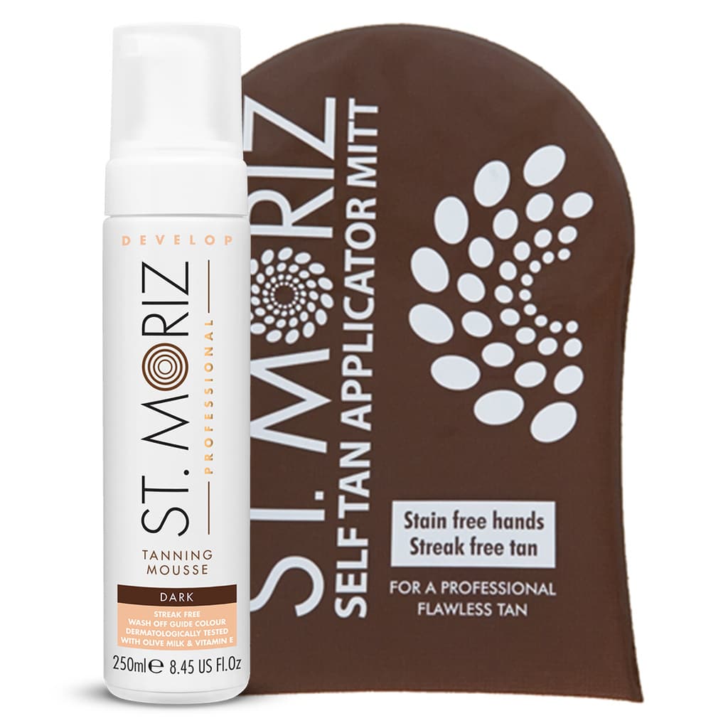 St Moriz Professional Dark Mousse 200ml + Handske