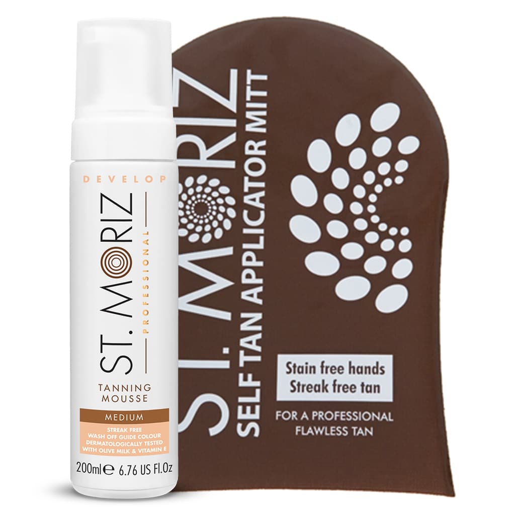 St Moriz Professional Medium Mousse 200ml + Handske