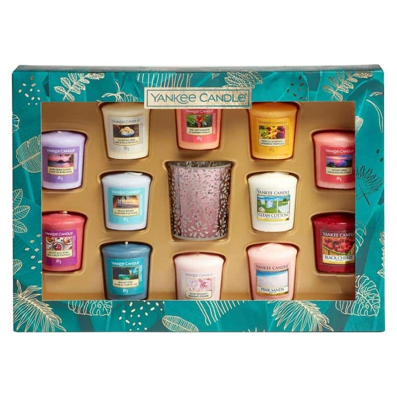 Giftset Yankee Candle 12 Votive Candles 1 Holder - The Last Paradise