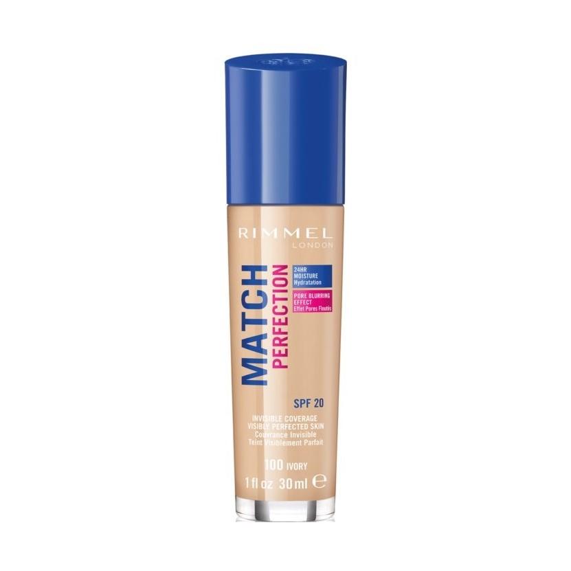 Rimmel Match Perfection Foundation SPF20 Shade 100 Ivory 30ml
