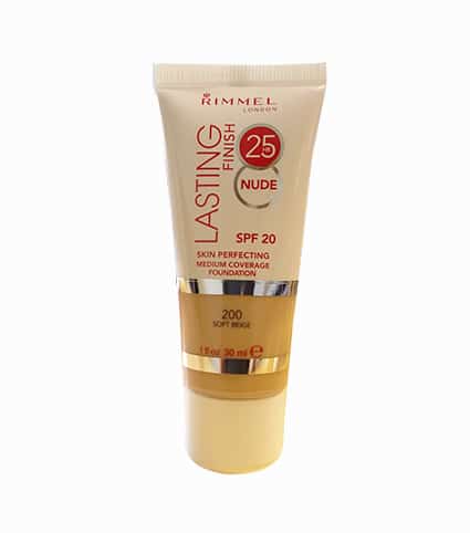 Rimmel Lasting Finish 25h Nude Foundation 200 Soft Beige 30ml