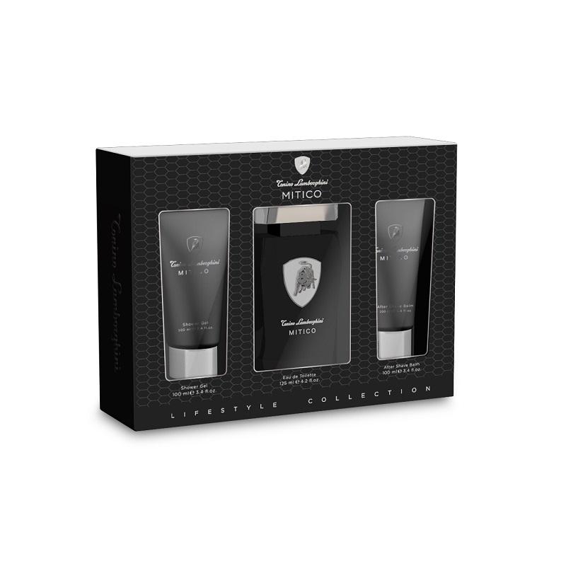 Giftset Lamborghini Mitico Edt 125ml + Shower Gel 100ml + Aftershave Balm 100ml